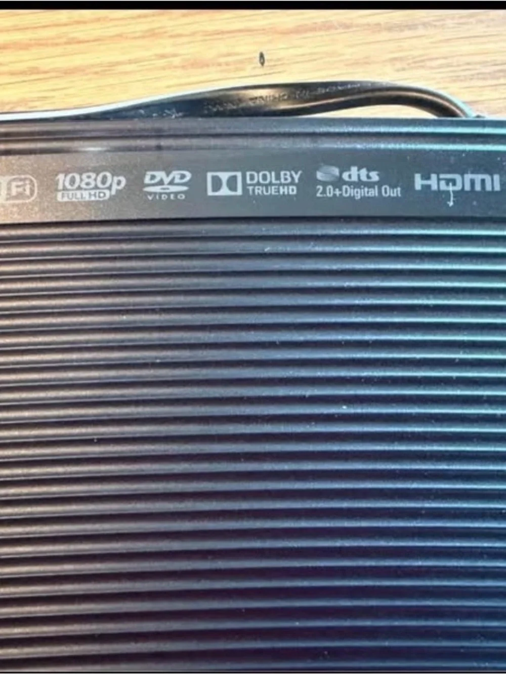 Blu-ray Player Top Cover with Blu-ray Logo - Black with remote TESTED